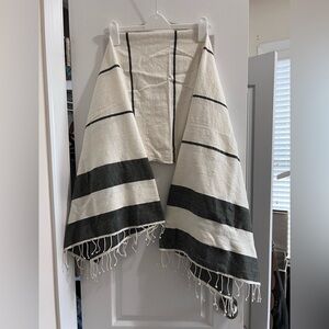 Parker Clay Cream and Gray Wrap Scarf